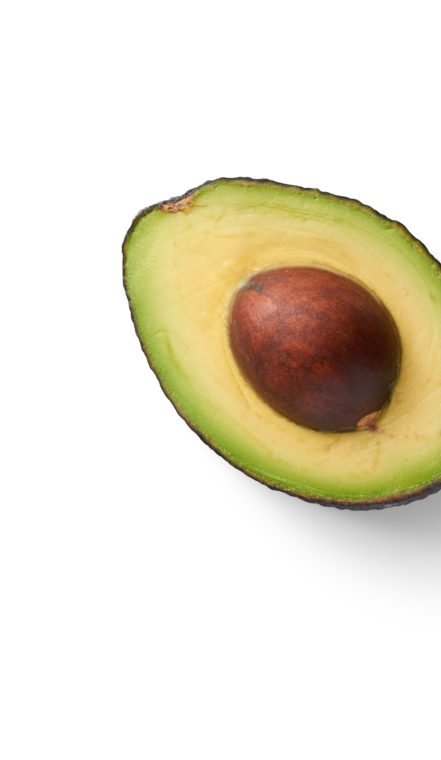 Aguacate por la mitad