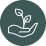 Icono mano planta