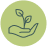 Icono mano planta